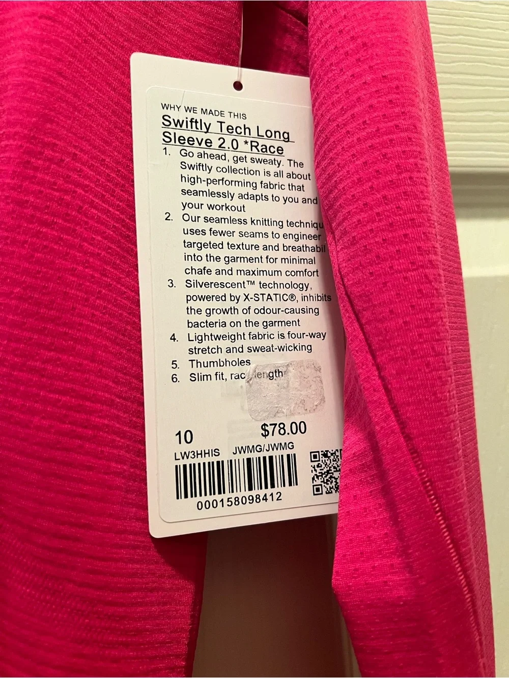 NWT Lululemon women’s swiftly new with tags